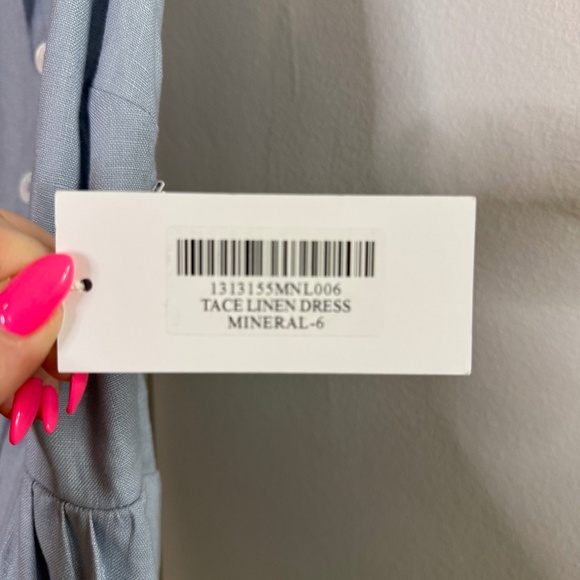 Reformation Tace Linen Dress Mineral - Size 6 - Picture 10 of 11